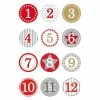 Herma Stickers De Noel "chiffres Calendrier De L'avent" - Rouge