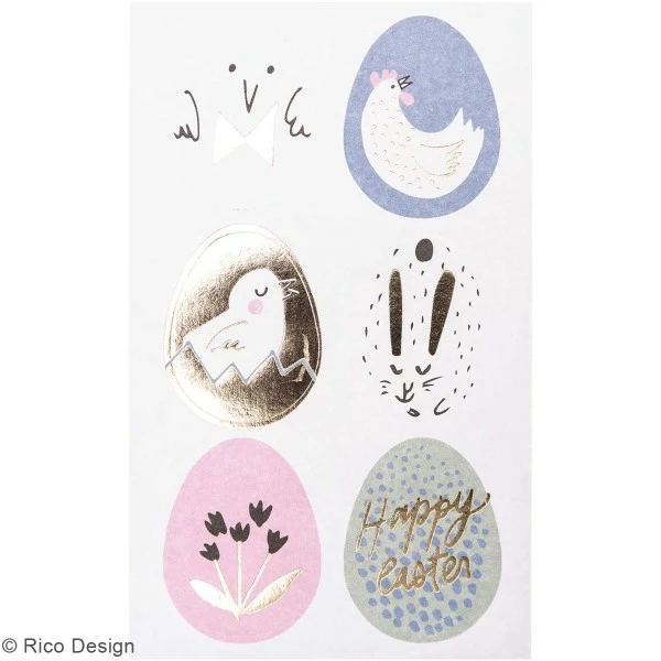 Rico Design Stickers En Papier - Oeufs De Pâques - 24 Pcs 2 Rico Design Stickers En Papier - Oeufs De Pâques - 24 Pcs – Image 2