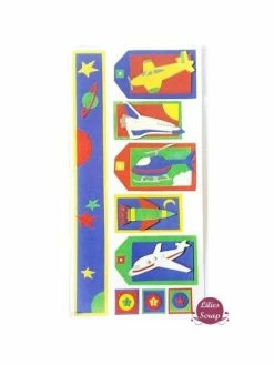 Stickers En Vélin Avions, Hélicoptères Pebbles Inc 31 X 15 Cm Scrapbooking