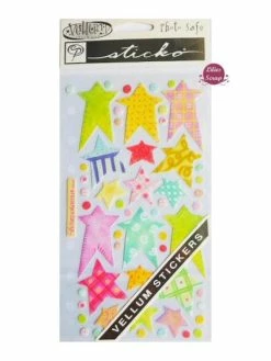 EK Success Stickers étoiles En Vélin Sticko 17 X 10 Cm Scrapbooking Carterie Créative