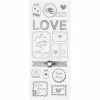 Creativ Company Stickers Fantaisie Argentés - Love - 14 Pcs