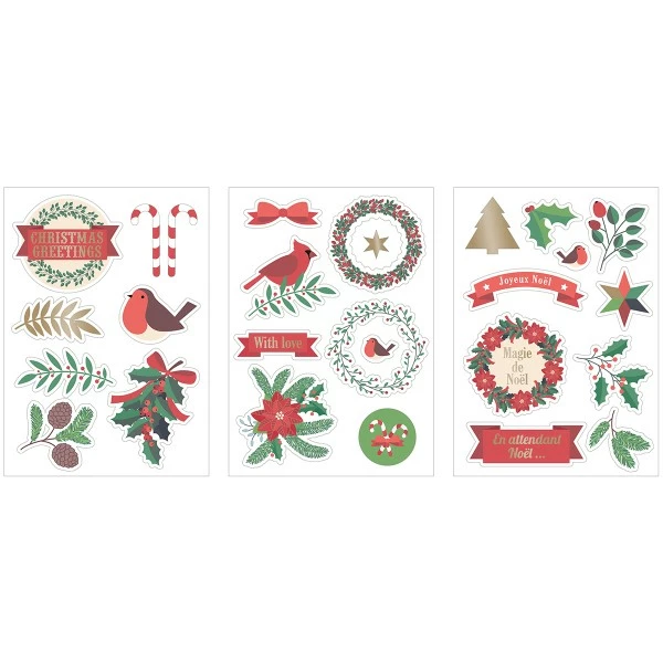 Artemio Stickers Fantaisie Cartonnés - Joyeux Noël - 26 Pcs 4 Artemio Stickers Fantaisie Cartonnés - Joyeux Noël - 26 Pcs – Image 4