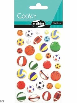 Maildor Stickers Fantaisie Cooky - Ballons - 1 Planche 7,5 X 12 Cm