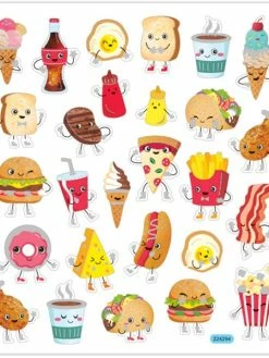 Creativ Company Stickers Fantaisie - Nourriture - 27 Pcs