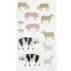 Rico Design Stickers Gel FIGURICO - Animaux De La Ferme - 1 à 4,5 Cm - 6 Pcs