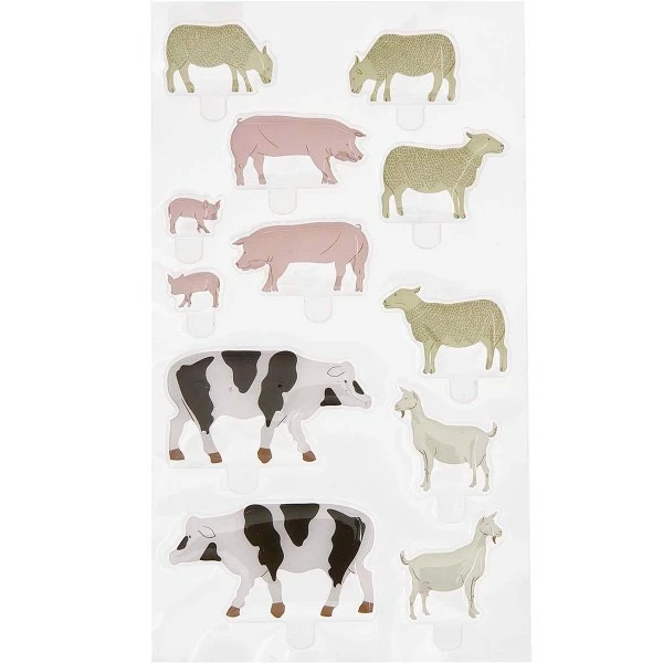 Rico Design Stickers Gel FIGURICO - Animaux De La Ferme - 1 à 4,5 Cm - 6 Pcs 1 Rico Design Stickers Gel FIGURICO - Animaux De La Ferme - 1 à 4,5 Cm - 6 Pcs