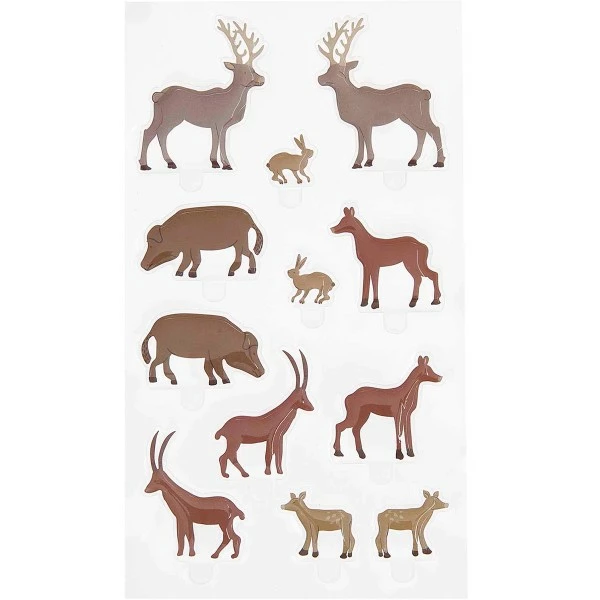 Rico Design Stickers Gel FIGURICO - Animaux De La Forêt - 1,2 à 3,8 Cm - 6 Pcs 1 Rico Design Stickers Gel FIGURICO - Animaux De La Forêt - 1,2 à 3,8 Cm - 6 Pcs