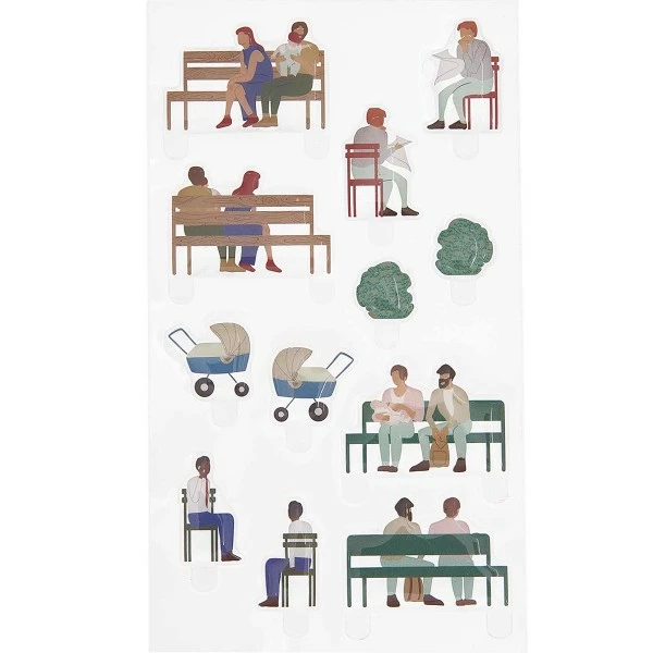 Rico Design Stickers Gel FIGURICO - Balade Au Parc - 1,8 à 2,5 Cm - 6 Pcs 1 Rico Design Stickers Gel FIGURICO - Balade Au Parc - 1,8 à 2,5 Cm - 6 Pcs