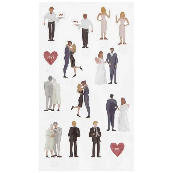 Rico Design Stickers Gel FIGURICO - Mariage 1 - 1 à 3,5 Cm - 7 Pcs 1 Rico Design Stickers Gel FIGURICO - Mariage 1 - 1 à 3,5 Cm - 7 Pcs