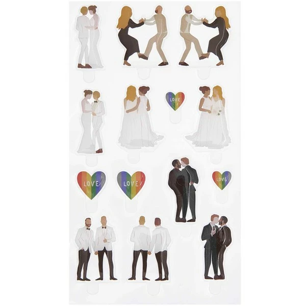 Rico Design Stickers Gel FIGURICO - Mariage 2 - 1 à 3,5 Cm - 7 Pcs 1 Rico Design Stickers Gel FIGURICO - Mariage 2 - 1 à 3,5 Cm - 7 Pcs