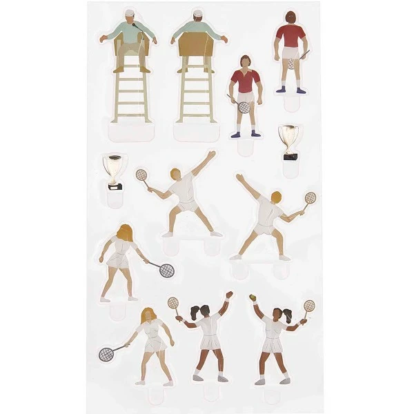 Rico Design Stickers Gel FIGURICO - Tennis - 1,5 à 4,5 Cm - 6 Pcs 1 Rico Design Stickers Gel FIGURICO - Tennis - 1,5 à 4,5 Cm - 6 Pcs