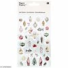 Stickers Gel Rico Design - Suspensions De Noël Classique - 37 Pcs