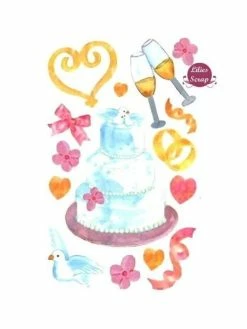 Stickers Mariage En Vélin Sandylion 16,5 X 10,3 Cm Scrapbooking