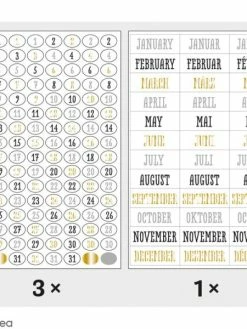 Rayher Stickers My Planner - Glam - Symboles Et événements - 4 Planches