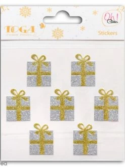 Draeger By Toga Stickers Oh ! Glitter - Cadeaux - Or Et Argent - 7 Pcs