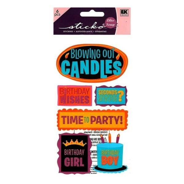 EK Success Stickers Pailletés Anniversaire Birthday Sticko 17 X 10 Cm Scrapbooking Carterie Créative 1 EK Success Stickers Pailletés Anniversaire Birthday Sticko 17 X 10 Cm Scrapbooking Carterie Créative