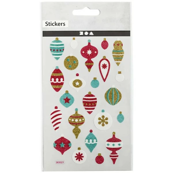 Creativ Company Stickers Pailletés - Boules De Noël - 1,4 à 3 Cm - 22 Pcs 1 Creativ Company Stickers Pailletés - Boules De Noël - 1,4 à 3 Cm - 22 Pcs