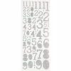 Creativ Company Stickers Pailletés - Chiffres Argent - 102 Pcs