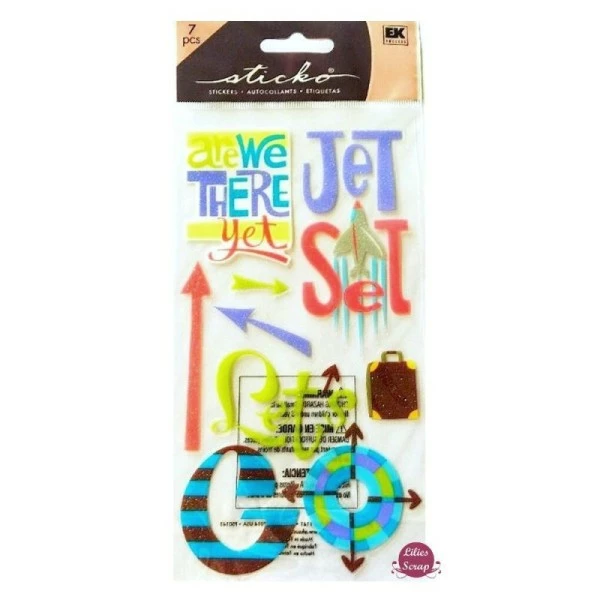 EK Success Stickers Pailletés Jet Set Travel Arrows Sticko 17 X 10 Cm Scrapbooking Carterie Créative 1 EK Success Stickers Pailletés Jet Set Travel Arrows Sticko 17 X 10 Cm Scrapbooking Carterie Créative
