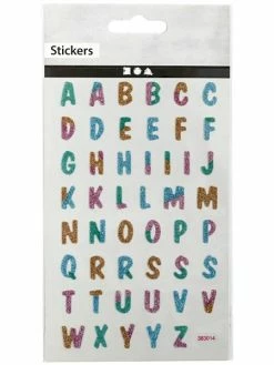 Creativ Company Stickers Pailletés - Lettres - 1,2 Cm - 48 Pcs