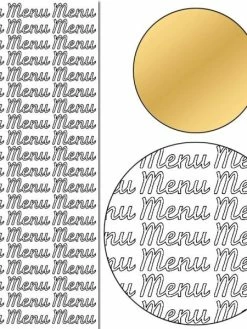 Magenta Stickers Peel Off Menu Or - 3 Cm - 60 Pcs