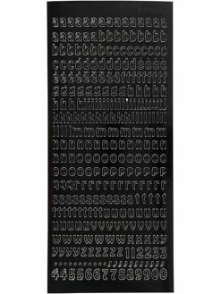 Creativ Company Stickers Peel Off - Noir - Alphabet Minuscule - 1 Planche De 10x23 Cm