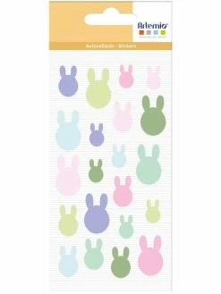 Stickers Puffies Artemio - Collection Easter Mood - Lapins - 21 Pcs