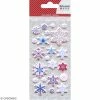Artemio Stickers Puffies Folk - Flocons - 22 Autocollants