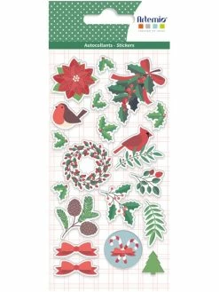 Artemio Stickers Puffies Joyeux Noël - 19 Pcs Environ