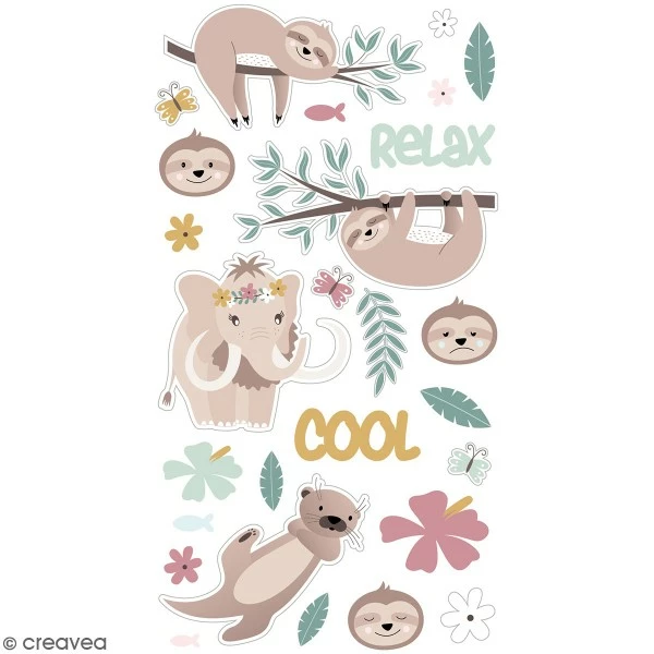 Artemio Stickers Puffies No Stress - Relax - 27 Autocollants 1 Artemio Stickers Puffies No Stress - Relax - 27 Autocollants