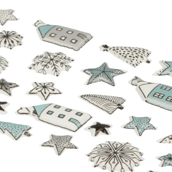 Artemio Stickers Puffies Noël Cosy - Maisons Et Etoiles - 37 Pcs Environ 3 Artemio Stickers Puffies Noël Cosy - Maisons Et Etoiles - 37 Pcs Environ – Image 3