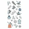 Artemio Stickers Puffies Noël Cosy - Oiseaux Et Plantes - 21 Pcs Environ