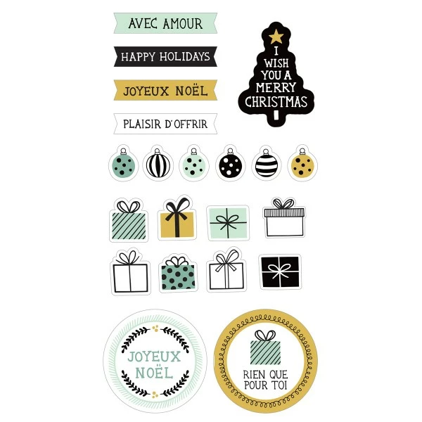 Artemio Stickers Puffies Noël - Imagine Christmas - Cadeaux - 21 Pcs 2 Artemio Stickers Puffies Noël - Imagine Christmas - Cadeaux - 21 Pcs – Image 2
