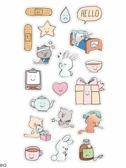 Artemio Stickers Puffies So Cute - Guérison - 19 Autocollants
