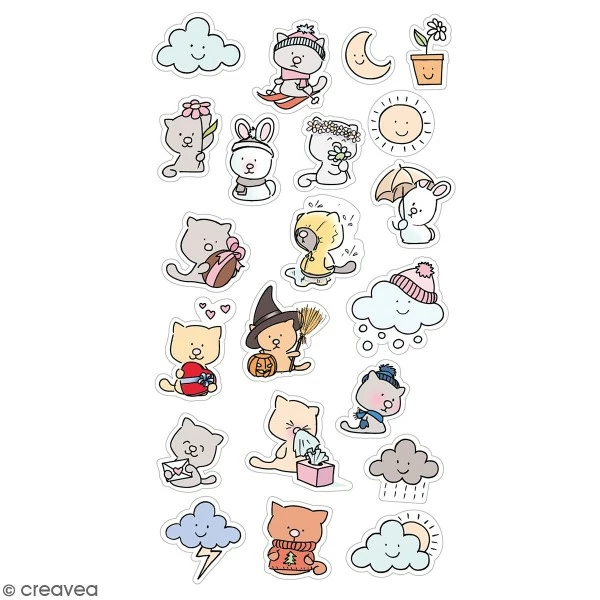 Artemio Stickers Puffies So Cute - Saisons - 21 Autocollants 1 Artemio Stickers Puffies So Cute - Saisons - 21 Autocollants