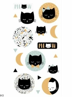 Artemio Stickers Puffies Terrazzo Cat - 18 Autocollants