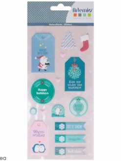 Artemio Stickers Puffies XL My Little Xmas - Noël - 27 Autocollants