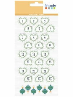 Artemio Stickers Puffies XL Noël - Beary Christmas - 2,7 Cm - 30 Pcs