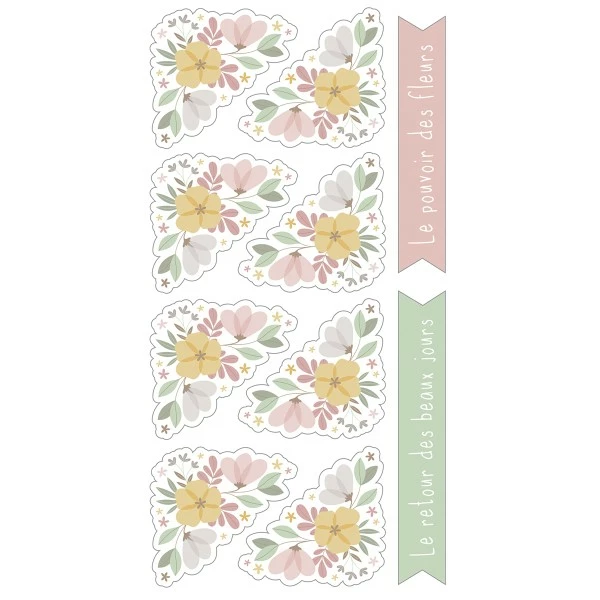 Artemio Stickers Puffy On My Way - Coins Fleuris - 10 Pcs 2 Artemio Stickers Puffy On My Way - Coins Fleuris - 10 Pcs – Image 2