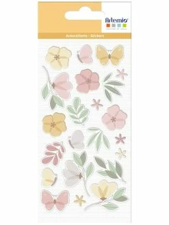 Artemio Stickers Puffy On My Way - Fleurs - 22 Pcs