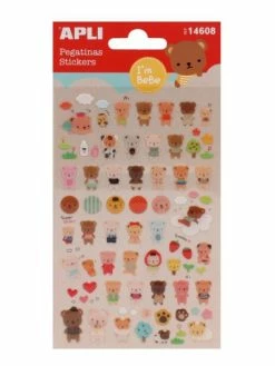 Stickers Résine Oursons - APLI - 9,3 X 15 Cm