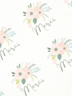 Stickers Ronds Artemio Collection On Se Marie - Merci - 3 Feuilles -V-Zug shop stickers ronds artemio collection on se marie merci 3 feuilles p 3