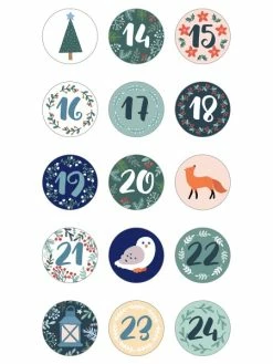 Stickers Ronds Artemio - Woodsy Christmas - Calendrier De L'Avent - 2 Feuilles -V-Zug shop stickers ronds artemio woodsy christmas calendrier de lavent 2 feuilles p 3