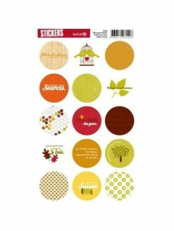 Stickers Ronds Thème Automne – Collection Senteurs Boisées – Kesi'Art