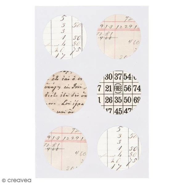Rico Design Stickers Vintage - Notes - 2 Planches - 24 Pcs 1 Rico Design Stickers Vintage - Notes - 2 Planches - 24 Pcs