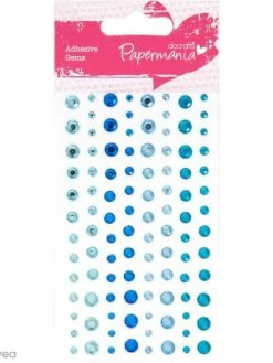 Docrafts Papermania Strass Pierre Autocollants - Capsule - Aqua - 104 Pcs