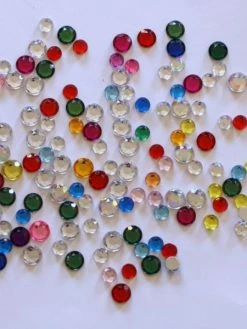 Tricot Créations Strass Rond à Coller Lot De 100 Mixte : Diamètre 6 - 7mm - 002102