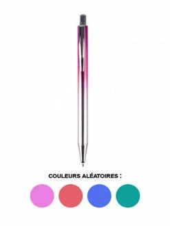 Apli Agipa Stylo à Bille Mine Rétractable Pointe Moyenne Corps Métal Apli