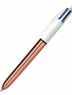 Bic Stylo à Bille Rétractable "4Colours Shine" - Or Rose