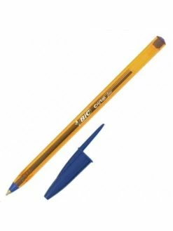 Stylo Bille Bleu Cristal Orange Fin Bic